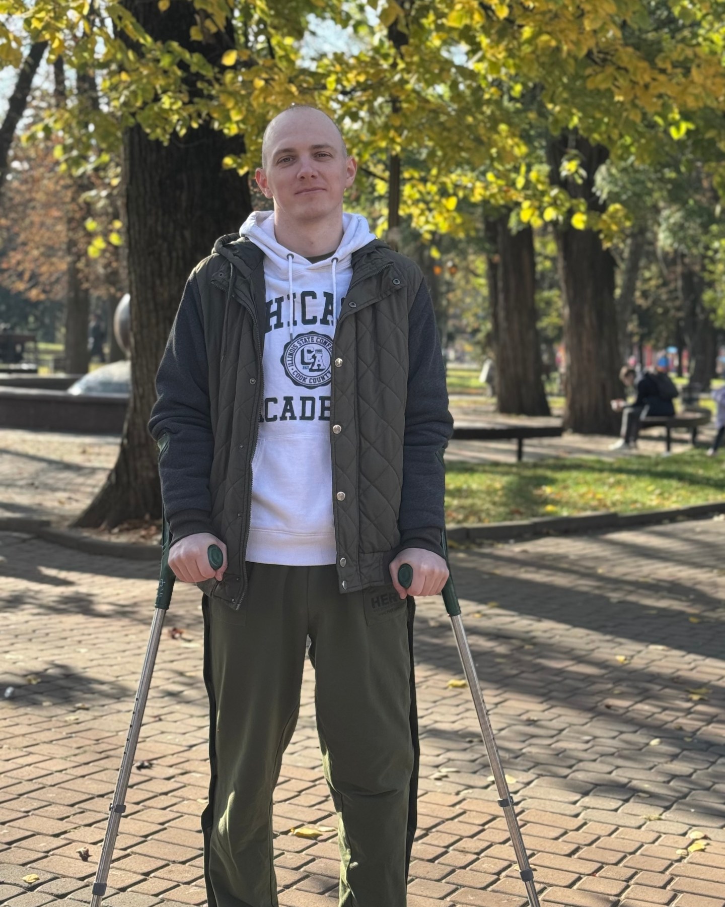 Ветеран Богдан Антохов під час одного з етапів реабілітації